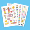 PACK DE STICKERS CON TEMÁTICA CLOWN