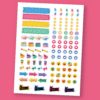 LÁMINA DE STICKERS PARA ORGANIZACIÓN Y DECORACIÓN