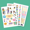 SET DE STICKERS CON TEMÁTICA DE STAND UP