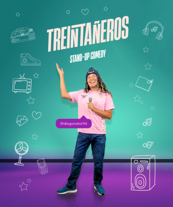 DIEGO MENDOZA ES EL HOST EN EL SHOW TREINTAÑEROS STAND UP COMEDY