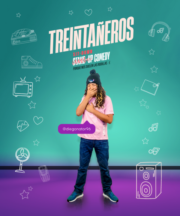 DIEGO MENDOZA ES EL HOST EN EL SHOW TREINTAÑEROS STAND UP COMEDY