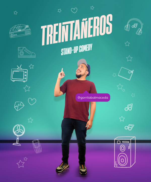 RONALD BALMACEDA ES UNO DE LOS COMEDIANTES EN EL SHOW TREINTAÑEROS STAND UP COMEDY