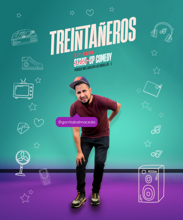 RONALD BALMACEDA ES UNO DE LOS COMEDIANTES EN EL SHOW TREINTAÑEROS STAND UP COMEDY